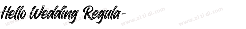 Hello Wedding Regula字体转换